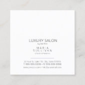 Abstrakt rosa/blau-ID797, flüssige Farbe Quadratische Visitenkarte (Rückseite)