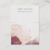 Abstrakt rosa blaue Aquarellfarben-Netzklammer-Anz Visitenkarte (Vorderseite)