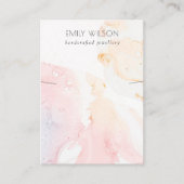 Abstrakt rosa blaue Aquarellfarben-Netzklammer-Anz Visitenkarte (Vorderseite)