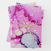 Abstrakt rosa blaue Lila Papiertücher Geschenkpapier Set (Beispiel)