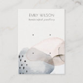 Abstrakt rosa blaue Wasserfarbe 2 Ohrenanzeige Visitenkarte (Vorderseite)