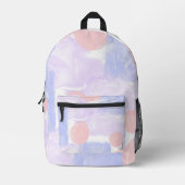 Abstrakt rosa Blaues Lila Muster Bedruckter Rucksack (Vorderseite)