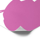 Abstrakt rosa Bluebell-Blume nahtlos auf Poster (Ecke)