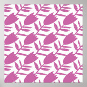 Abstrakt rosa Bluebell-Blume nahtlos auf Poster (Vorne)