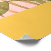 Abstrakt rosa, blumenfarbene Wasserfarbe Poster (Ecke)