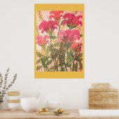 Abstrakt rosa, blumenfarbene Wasserfarbe Poster (Küche)