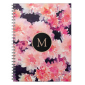 Abstrakt rosa Blumenmuster Notizblock (Vorderseite)