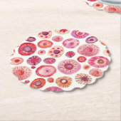 Abstrakt rosa Blumenmuster Untersetzer (angewinkelt)