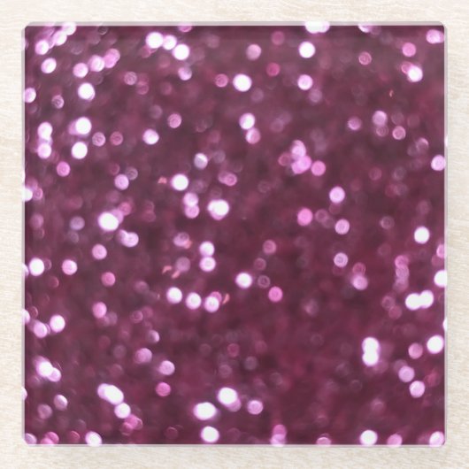 Abstrakt rosa, Bokeh-Lichter unscharf. Glasuntersetzer (Vorderseite)