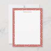 Abstrakt rosa braun, Vintag Mitteilungskarte (Vorderseite)