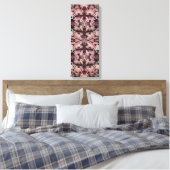 Abstrakt rosa Daisy Blume Muster Canvas drucken Leinwanddruck (Insitu (Schlafzimmer))