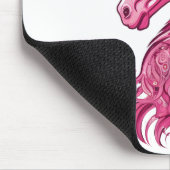 Abstrakt-rosa Einhorn Mousepad (Ecke)