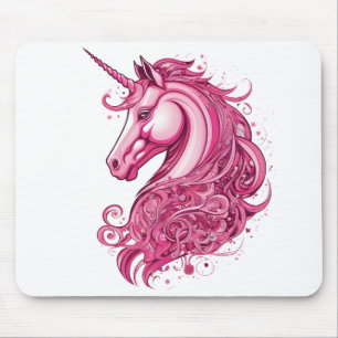 Abstrakt-rosa Einhorn Mousepad
