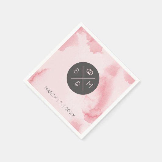 Abstrakt rosa Farbe | Napkins Serviette (Ecke)