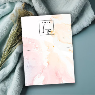 Abstrakt-rosa-farbene Verkleidung des Logos Visitenkarte