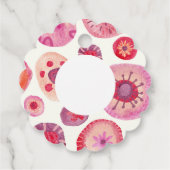 Abstrakt rosa Farbflora Muster Geschenkanhänger (Rückseite)