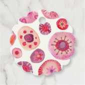 Abstrakt rosa Farbflora Muster Geschenkanhänger (Vorderseite)