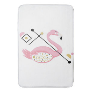 Abstrakt rosa Flamingo Funny Flamingo Lovers Badematte