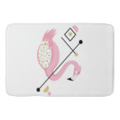 Abstrakt rosa Flamingo | Funny Flamingo Lovers Badematte (Vorderseite)