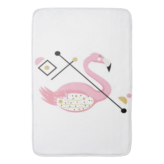 Abstrakt rosa Flamingo | Funny Flamingo Lovers Badematte (Vorderseite Vertikal)