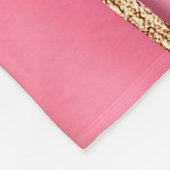 Abstrakt rosa Flüssig-Marmor mit Glitzer Fleecedecke (Ecke)