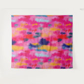 Abstrakt rosa, fröhlich und lebendig wandteppich (Vorderseite (Horizontal))