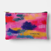 Abstrakt rosa, fröhlich und lebendig zubehörtasche (Vorderseite)