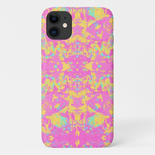 Abstrakt rosa Gelb Ausschließliches Muster Case-Mate iPhone Hülle (Rückseite)
