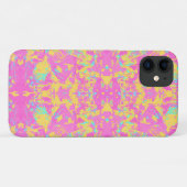 Abstrakt rosa Gelb Ausschließliches Muster Case-Mate iPhone Hülle (Rückseite (Horizontal))