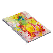 Abstrakt rosa, gelb-blau-grüne Vorlage Notizblock (Rechte Seite)