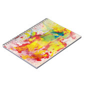 Abstrakt rosa, gelb-blau-grüne Vorlage Notizblock (Linke Seite)