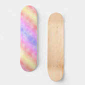Abstrakt rosa Gelb und Lila Skateboard (Vorderseite)