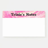 Abstrakt rosa gelbe Lüstern und Glühwürmchen Post-it Klebezettel (Vorderseite)
