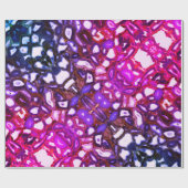 Abstrakt rosa Geodmuster Geschenkpapier (Flach)