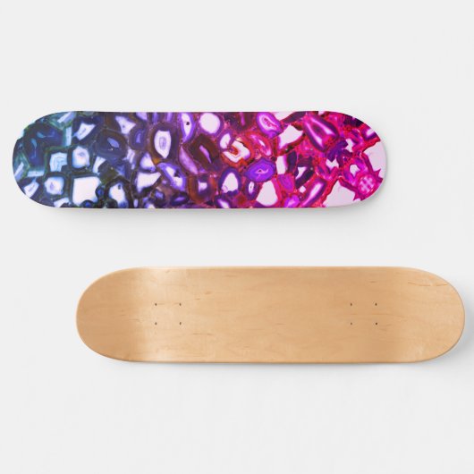 Abstrakt rosa Geodmuster Skateboard (Horizontal)