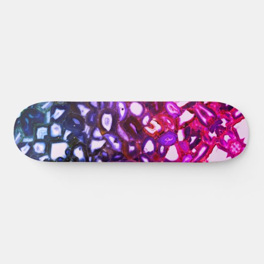 Abstrakt rosa Geodmuster Skateboard (Horizontal)