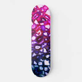 Abstrakt rosa Geodmuster Skateboard