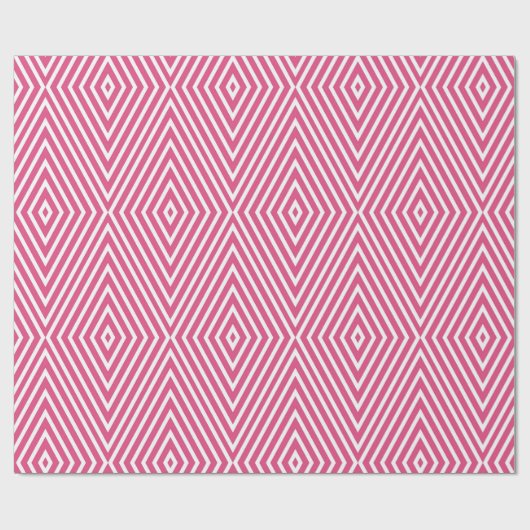 Abstrakt rosa geometrische Waves Geschenkpapier (Flach)