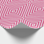 Abstrakt rosa geometrische Waves Geschenkpapier (Ecke)