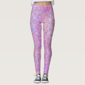 Abstrakt rosa geometrisches Muster - Farbton Leggings (Vorderseite)