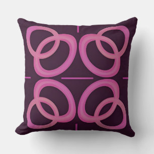 Abstrakt rosa geometrisches Zirkelmuster Kissen