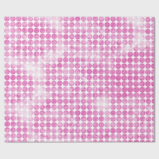 Abstrakt rosa Glitzer Punkte Geschenkpapier (Flach)