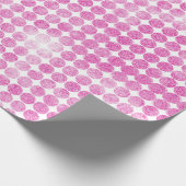 Abstrakt rosa Glitzer Punkte Geschenkpapier (Ecke)