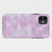Abstrakt-rosa-graues Mosaikmuster Case-Mate iPhone Hülle (Rückseite (Horizontal))