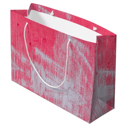 Abstrakt rosa große geschenktüte (Rückseite Schrägansicht)