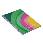 Abstrakt rosa grüne Farbe Notizblock (Rechte Seite)