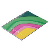 Abstrakt rosa grüne Farbe Notizblock (Linke Seite)