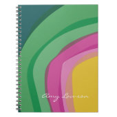 Abstrakt rosa grüne Farbe Notizblock (Vorderseite)