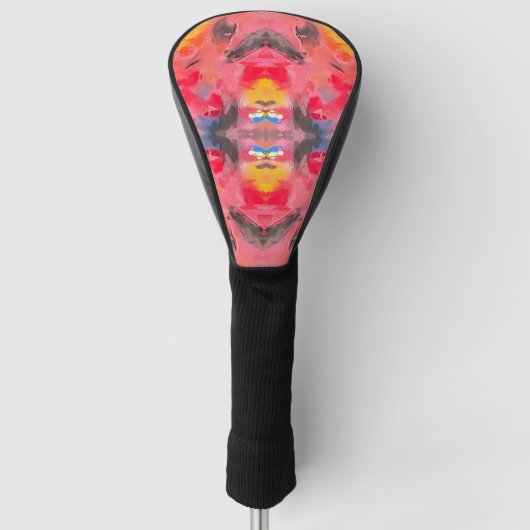 Abstrakt Rosa Kaleidoskop Golf Headcover (Vorderseite)