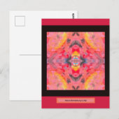 Abstrakt Rosa Kaleidoskop Postkarte (Vorne/Hinten)